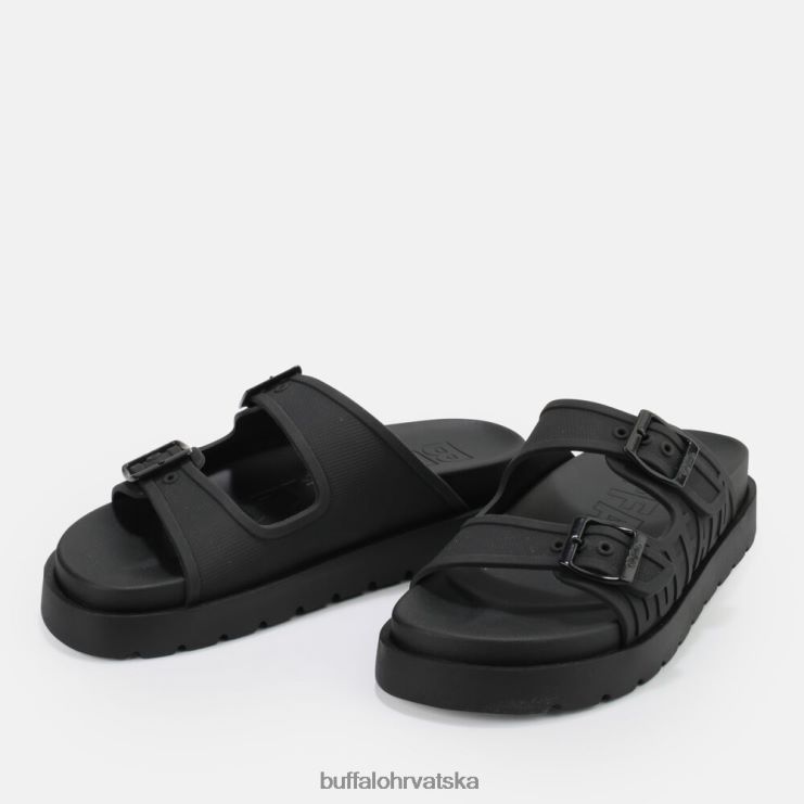 crno Buffalo eve sol sandale s platformom veganske |slajdova TDD6T248